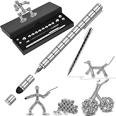 Bolígrafo magnético de descompresión de metal, bolígrafo de juguete, bolígrafo para escribir multifunción, bolígrafo para regalo para niños o amigos (