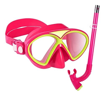 WARRIO Gafas y máscaras de Buceo Gafas de Buceo Snorkel for niños Anti-Fog máscara de Buceo en Equipo de natación de natación con Tubo de respiración 