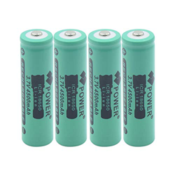 ALCR Batería de Iones de Litio de 3,7v 4500mah 18650, Uso Recargable para Linterna, Tableta, portátil,vehículo, grabadora de Datos deviaje, 4 Uds. en oferta