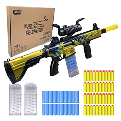 AGM MASTECH AR 416 Pistola lanzadora de proyectil, 40 Dardos Oficiales, Clip de 8 Dardos, 2 revistas, 6 métodos de Montaje, Juego de Juguetes Blaster  en oferta