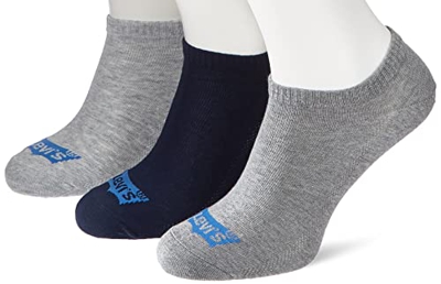 Levi's LEVIS Batwing Logo Sneaker Zapatillas, Grey/Blue Combo, 39-42 (Pack de 3) Unisex-Adulto