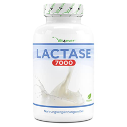Lactasa 7.000 - 180 comprimidos de efecto inmediato - Altamente dosificado con 7.000 unidades de FCC - Para la intolerancia a la lactosa + intoleranci características