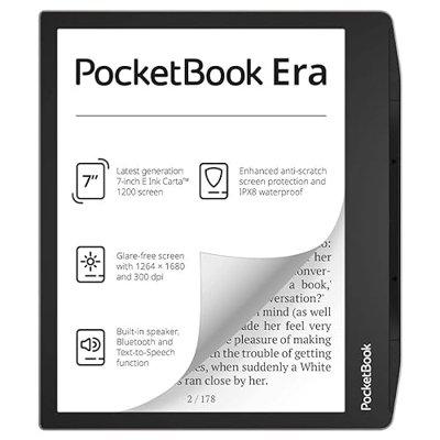 PocketBook Era - Lector de Libros electrónicos (16 GB de Memoria, 17,8 cm (7 Pulgadas), Pantalla táctil E-Ink Carta 1200, retroiluminación Smartlight,
