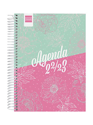 Finocam - Agenda 2022 2023 Cool 1 Día Página Septiembre 2022 - Junio 2023 (curso lectivo) + Julio y Agosto resumidos Floral Español características