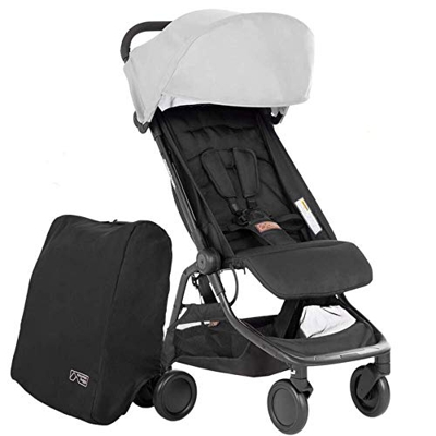 Mountain Buggy Nano V3 (2020+) Cochecito en color plata, incluye bolsa de viaje