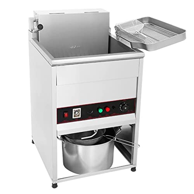 Freidora eléctrica vertical al aire libre, fryers profundas de 40 l de gran capacidad, freidora profunda portátil con bandeja y canasta, for papas fri