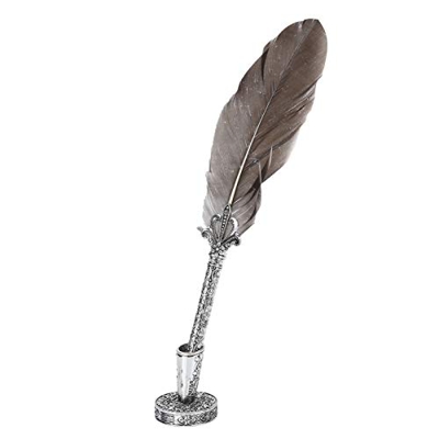 Alvinlite Pluma conjunto retro firma pluma con pluma titular base tinta botella (Gary)
