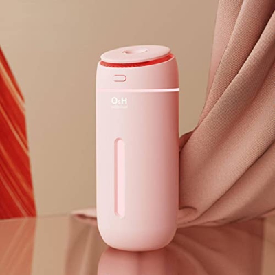 KBREE Humidificador oficina dormitorio escritorio y coche montado mini niebla pesada Usb colorido noche lámpara luz rosa
