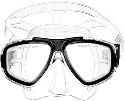 QHYXT Buceo Buceo Buceo Snorkel Gafas de Cara con Tubo de respiración Medio Ambiente Material para esnórquel (Negro Talla única)