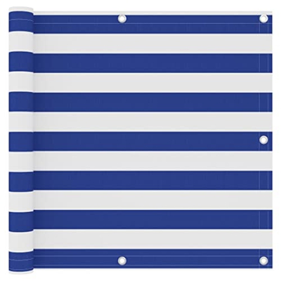 Pantalla de Privacidad para Patio, Pantalla de Balcón Blanca Y Azul para Balcón de Patio Trasero