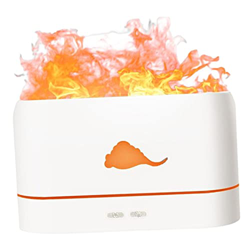perfk Difusor de aceite esencial portátil Lámpara de llama Regalos prácticos silenciosos Humidificador de 250 ml para escritorio de oficina en oferta
