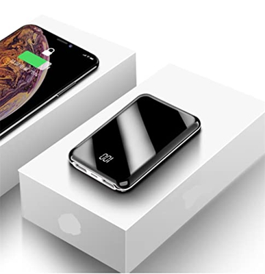 NA JLWS 20000mAh Mini Power Bank Cargador portátil Pantalla de Espejo LED Pantalla Digital Powerbank Paquete de batería Externa Poverbank