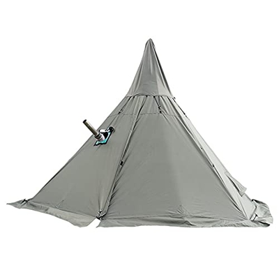 Tiendas Tipi Calientes para mochileros al Aire Libre Camping Senderismo Tienda piramidal Capas Dobles Tienda India para Acampar, Blanco, 160X240CM