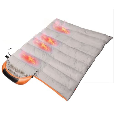 Bolsa de dormir con calefacción for adultos individuales al aire libre USB Fuentes de alimentación Camping impermeable USB Alimentado y lavable a máqu