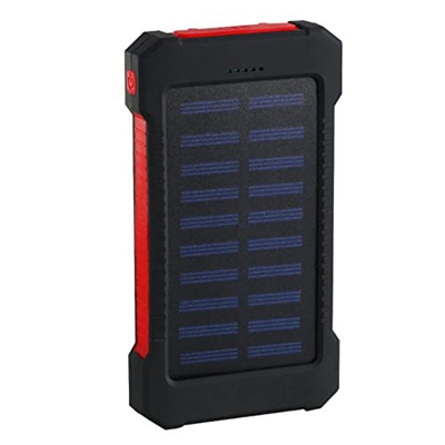 NA JLWS Banco de energía Solar a Prueba de Agua 50000mAh Cargador Solar Puertos USB Cargador Externo Powerbank para Xiaomi 5S Smartphone LED