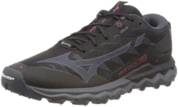 Mizuno Wave Daichi 7 GTX (W), Zapatillas de Trail Running Mujer, Black/IronG/GarnetRose, 40 EU en oferta