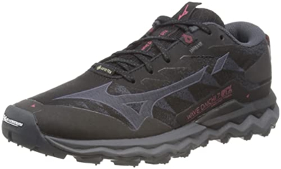 Mizuno Wave Daichi 7 GTX (W), Zapatillas de Trail Running Mujer, Black/IronG/GarnetRose, 40 EU