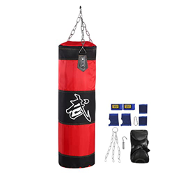 Alvinlite Saco de Boxeo Pesado, Saco de Boxeo sin Relleno, Saco de Boxeo de Entrenamiento con Cadena Hueca, Ideal para Entrenamiento de Muay Thai, Con en oferta