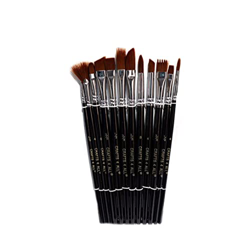 DierCosy Juego de Pincel de Pintura, Juego de Pincel de Pintura con Punta de Nylon de Nylon Artista acrílico Cepillo acrílico Pintura al óleo Pincel - características