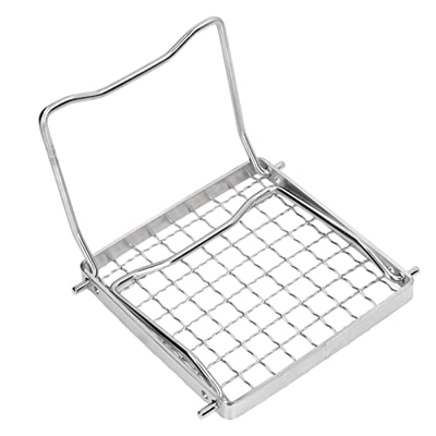 Rejilla para Parrilla Plegable, Mini Parrilla para Fogatas Resistente a Altas Temperaturas Acero Inoxidable Multipropósito Gran Capacidad de Carga par