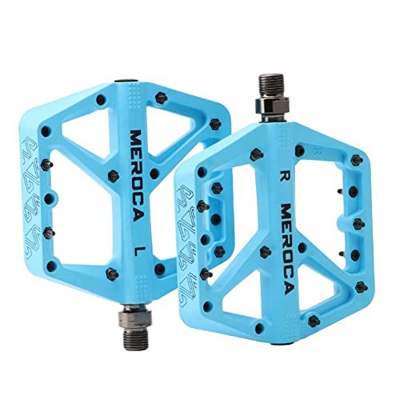 BAIHOGI Pedals MTB de 1 Potencia de Nylon Pedales Ultralight Sello Roilings Pedales de Bicicleta Plata Plataforma Anti-Slip for MTB Accesorios de Cicl