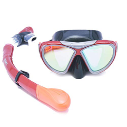 QHYXT Juego de esnórquel, Alta definición, Anti-UV, antideslumbrante, antivaho, para esnórquel, Buceo, natación, Adultos (Rojo) en oferta