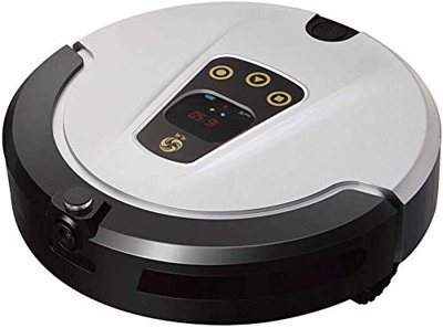 Samnuerly Robot de Limpieza Robot de Control Remoto Aspirador Robot Trapeador Barrido de Polvo Esterilizar Smart Planned Wash Mop Home Thin, Gray (Col