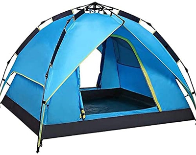 Tienda de campaña de Doble Capa para 3 a 4 Personas, Tienda de campaña Impermeable con 2 Puertas, Ventana de Malla ventilada, para Senderismo y Campin