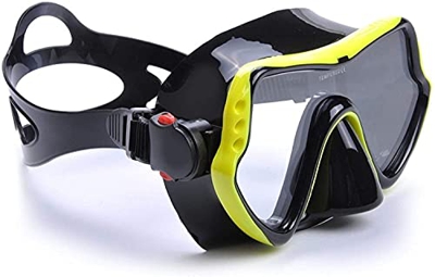 QHYXT Buceo Snorkeling Profesional Skuba Buceo Visión Amplia Equipo de Deportes acuáticos Gafas de Buceo subacuáticas para Buceo (Amarillo)