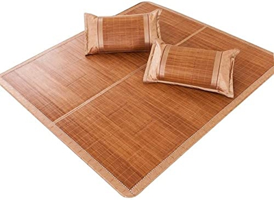 Alfombras para dormir de verano Mat de cama de bambú Mat de sueño for dormir 3 piezas Mat de bambú King King Mat de aire acondicionado de aire plegabl