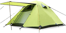 Carpa, Carpa, 3-4 Personas Poste de Aluminio Camping Equipo de Camping Carpa Impermeable Doble Color: Amarillo, Tamaño: 200x180x120cm en oferta