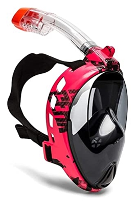 WARRIO Gafas y máscaras de Buceo Máscaras de Buceo Buceo Snorkel Buceo Buceo Submarino Anti antidivuelos Máscara de Buceo (Color : Red, Size : L)