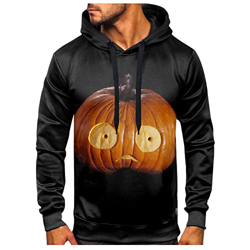 MaNMaNing Sudadera para Hombre Hombres Sudadera Halloween Halloween O Cuello Fiestas diarias Jersey Retro precio