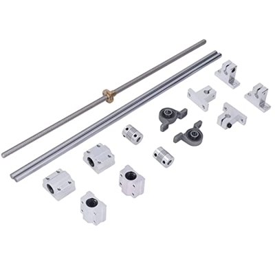Kit de Tornillo de Avance T8, Eje de Riel Doble de Acoplamiento Flexible, Ejes ópticos a Prueba de Herrumbre, Aplicación Amplia de Alta Precisión para