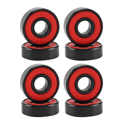SSIJK 8 PCS 608 Rodamientos de Bolas de cerámica Ajuste Resistente al Desgaste de Alta Velocidad for Patines de patín Rueda (Color : Black White)