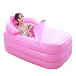 Inflatable Bathtub Bañera Inflable de plástico portátil, Cubierta de Aislamiento extraíble, para Adultos, SPA, Piscina Inflable para niños (Color : Pi características