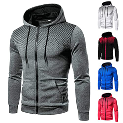 MaNMaNing Sudadera Hombre Invierno Chaquetas Coño Caliente de Invierno Polka Dot Zipper Pocket Pocket Encapuchado Pocket Sudor de Agua Caliente Tops características