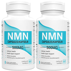 NMN Suplementos con Fuerza Máxima | 500 mg por Cápsula | Potentes Niveles de Boost NAD+ para Apoyar el Rendimiento Mental y Antienvejecimiento | Suple en oferta