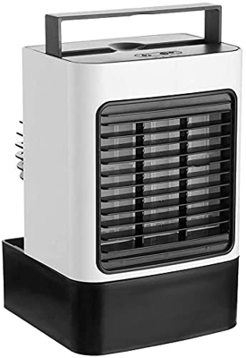 Aire Acondicionado Portatil 4 en 1 aire acondicionado enfriador, DIRIGIÓ Enfriadores evaporativos de luz, humidificador, purificador negativo con USB,