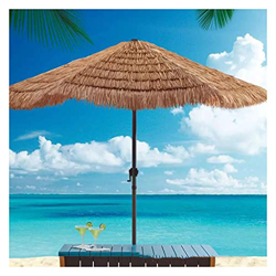 Paraguas de Paja de Altura con Control de manivela Manual, protección Solar fácil de Usar Sombrilla de Exterior de 240 CM, se Aplica a la sombrilla de precio