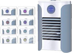 Aire Acondicionado Portatil Acondicionador de Aire portátil de Ventilador de Aire refrigerador de Escritorio con Altavoz, 7 Color DIRIGIÓ Luz, 3 veloc precio