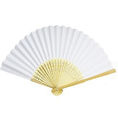 Abanico Plegable 1pcs 21x38cm Chino Plegable Elegante Papel Abanico de Mano Banquete de Boda Favores Decoraciones Fiesta de cumpleaños Suministros par