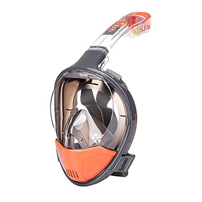 QHYXT Snorkel de Buceo Plegable 180 Vista panorámica Respiración Libre Snorkel de Cara Completa con Traje de Adulto (BS/M)