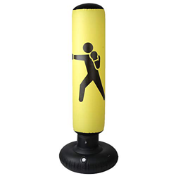 Risegun Fitness Hit Sandbag PVC 160 cm Adultos Niños Inflable Columna Vaso Saco de Boxeo(Amarillo) en oferta