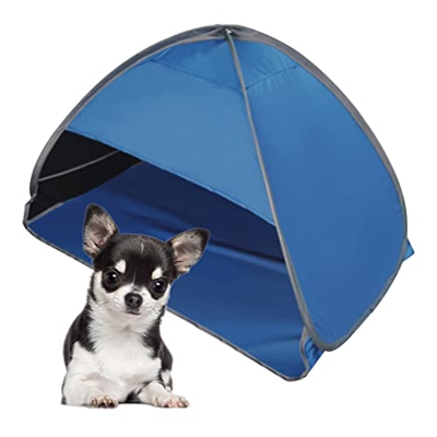 HACRAHO Pop Up Beach Sun Tent, 1 Pack Plegable Pop Up Beach Tent Sun Shelter para Acampar al Aire Libre Picnic Beach, Black Glue Blue M