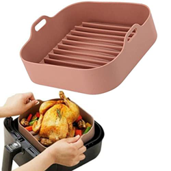 Revestimiento de Silicona para freidora de Aire, Olla de Silicona para freidora de Aire de 8 Pulgadas, Cesta de freidora de Aire de Cocina casera Anti precio