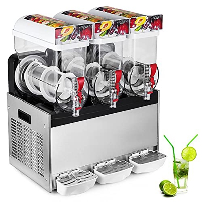 15L×3 Commercial Double Tank Slush Frozen Drink Machine Slush Slushy Maker,3 Tank Slush Slushy Making Machine Smoothie Maker