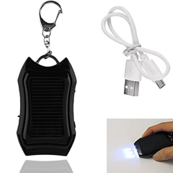 Solar Powr Bank Keychain, 1200mAH Power Bank Solar, Cargador Portátil, Solar Charger Keychain, Mini Keychain Power Bank Power Bank, with LED Torch, pa en oferta