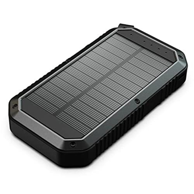 HYQW Power Bank 10000mAh, Cargador Solar Portátil con 21 Linternas LED, 3 Salidas USB, IPX6 Impermeable, Adecuado para Smartphone, Tablet Y Actividade