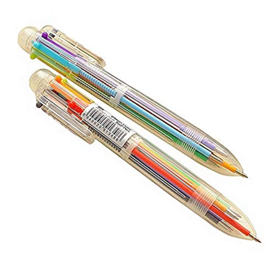Bolígrafo retráctil, 6 en 1, bolígrafo de bola, 6 colores, bolígrafos multicolor, para suministros escolares, suministros de oficina, 1 pieza de sumin